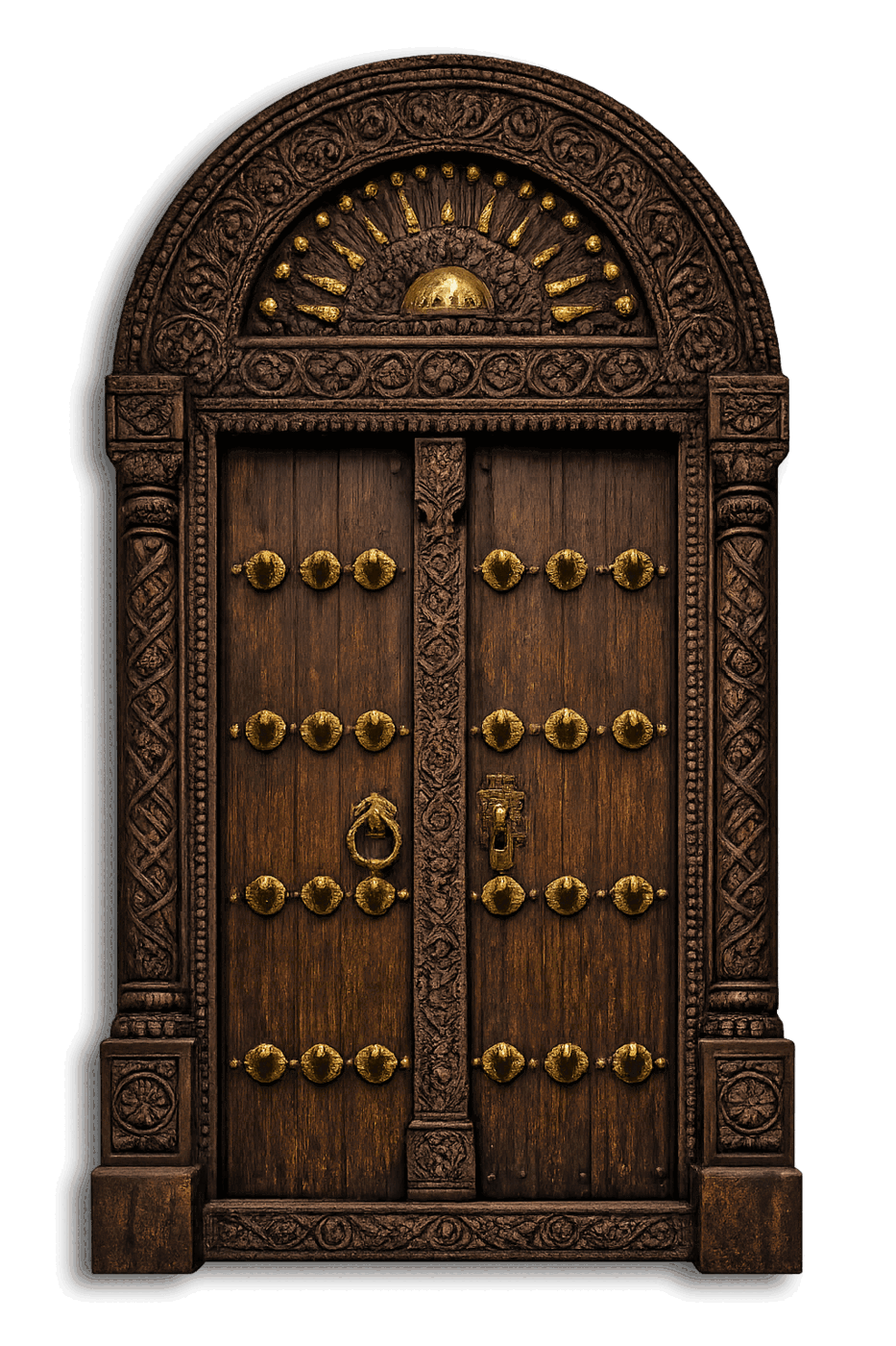 Ornate carved Zanzibar door